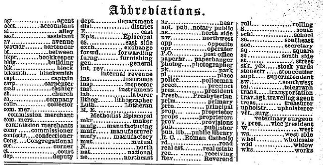 1880 abbreviations